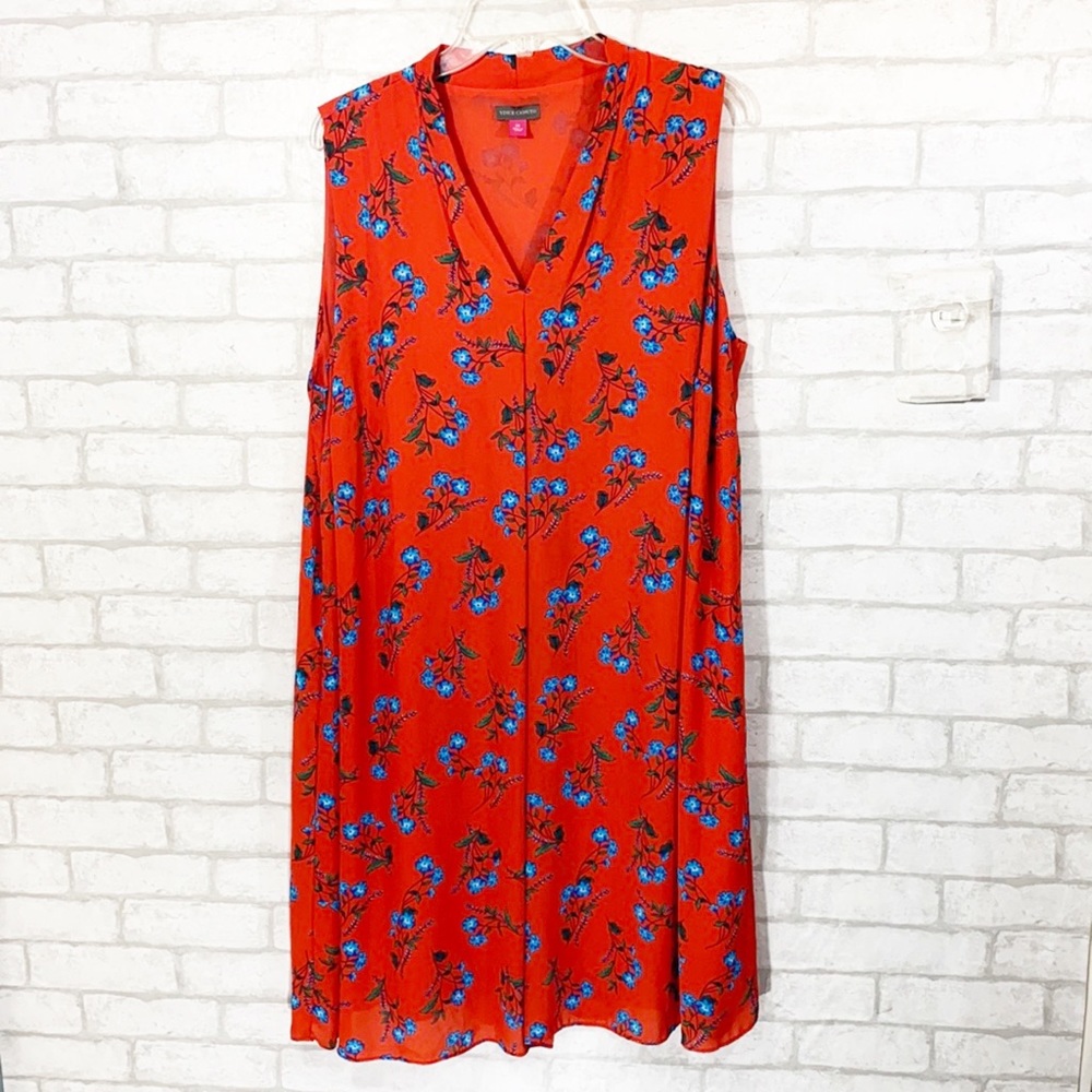 Vince Camuto tropical inverted pleat shift dress - Picture 3 of 12